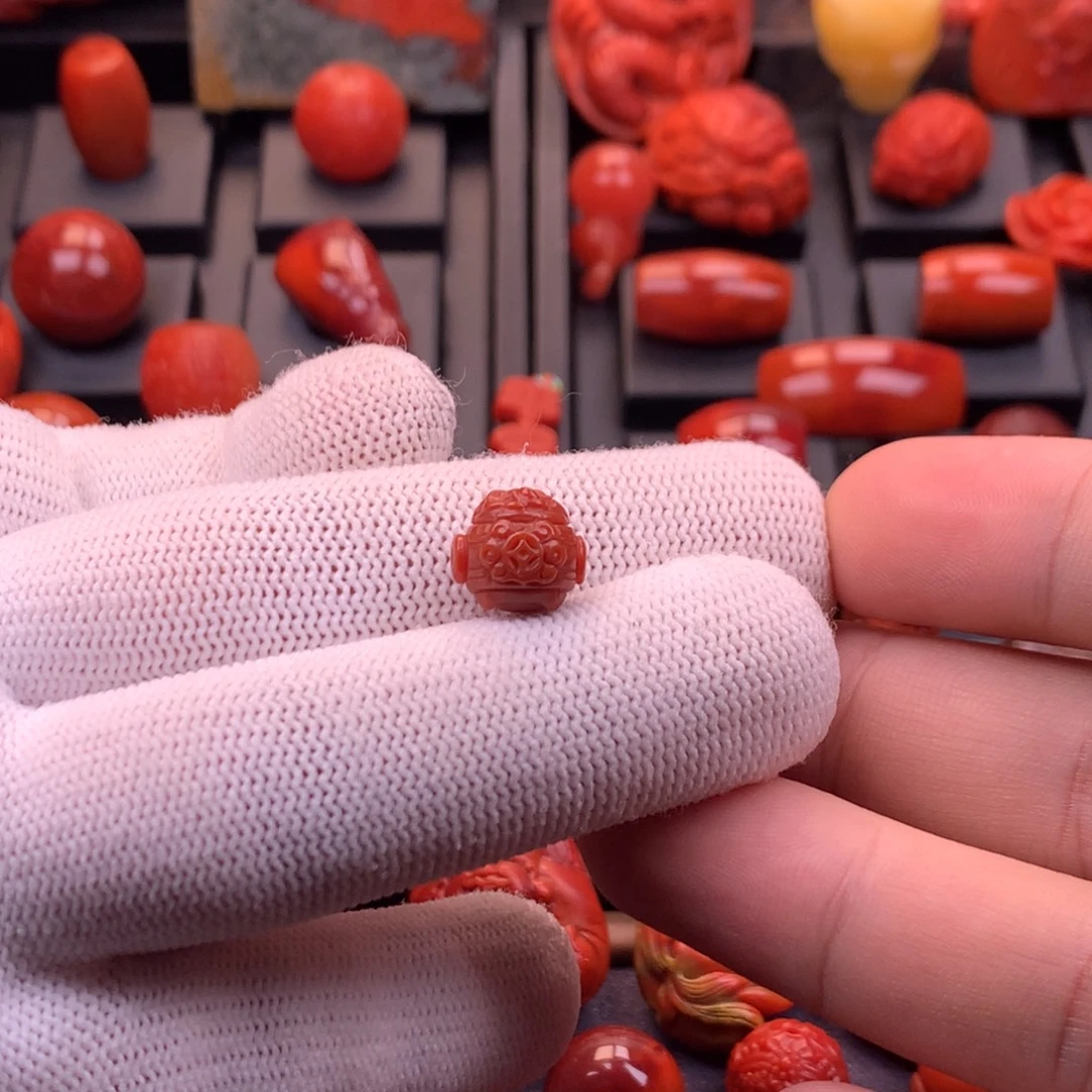 南红玛瑙未镶嵌【传仁精选】精工雕刻聚宝炉顶珠11.2mm