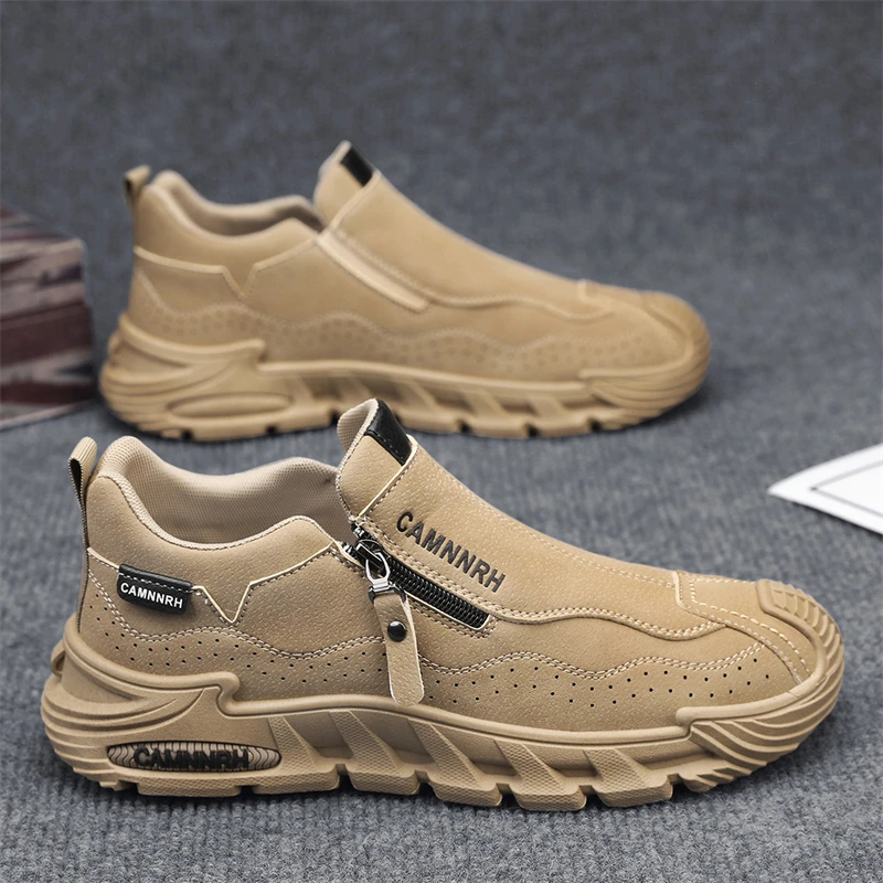 【设计师款】2025春季新款劳保男鞋一脚蹬开车鞋耐磨抗造户外休闲鞋