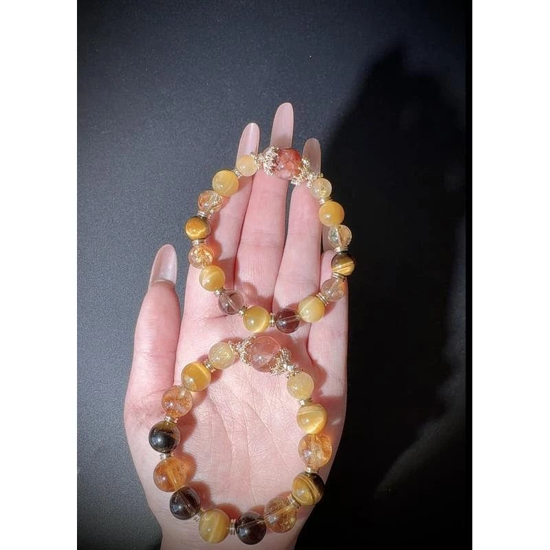 【貝勒爺】s802 ‘’钱途无量2025财霸‘’水晶原创手链 （多样性发其一）