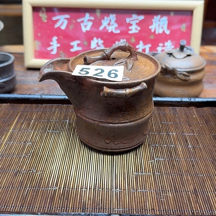 纯手工制作粗陶茶具