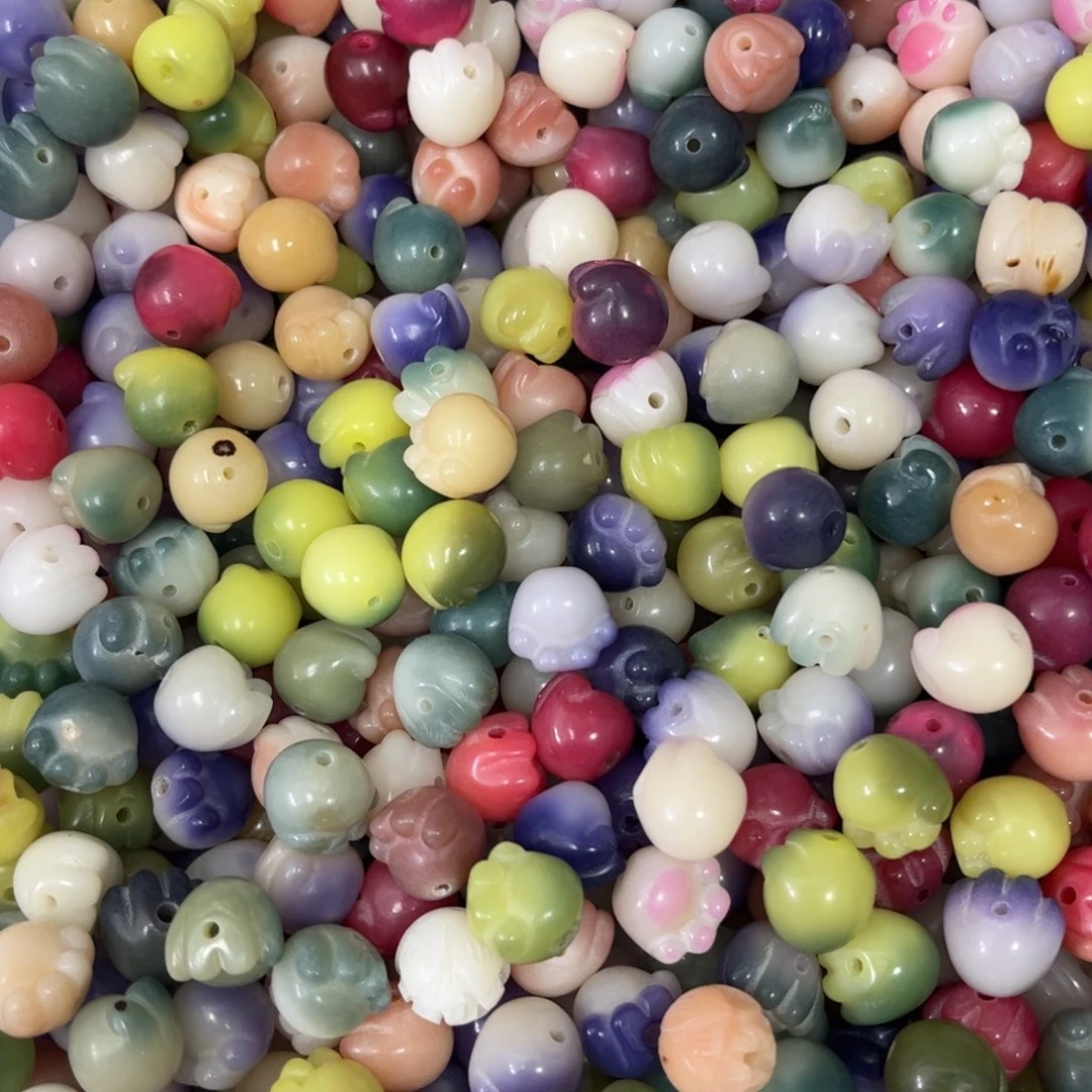 【闪购商品】白玉菩提吊坠z12/40+10颗微瑕猫爪