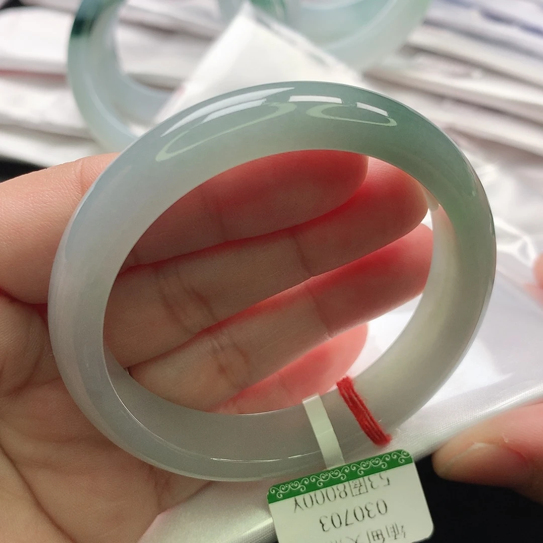 翡翠未镶嵌手镯缅甸53.54