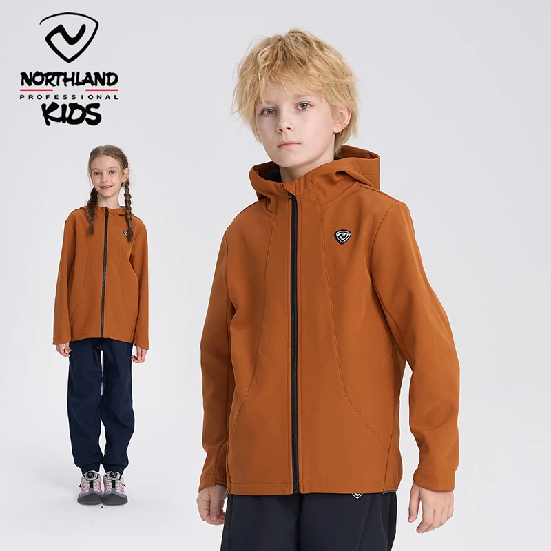 诺诗兰童装【三防加绒】【风屿】防泼水加绒保暖男童外套秋季软壳衣