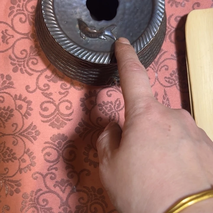 水***点铜中古工艺品摆件