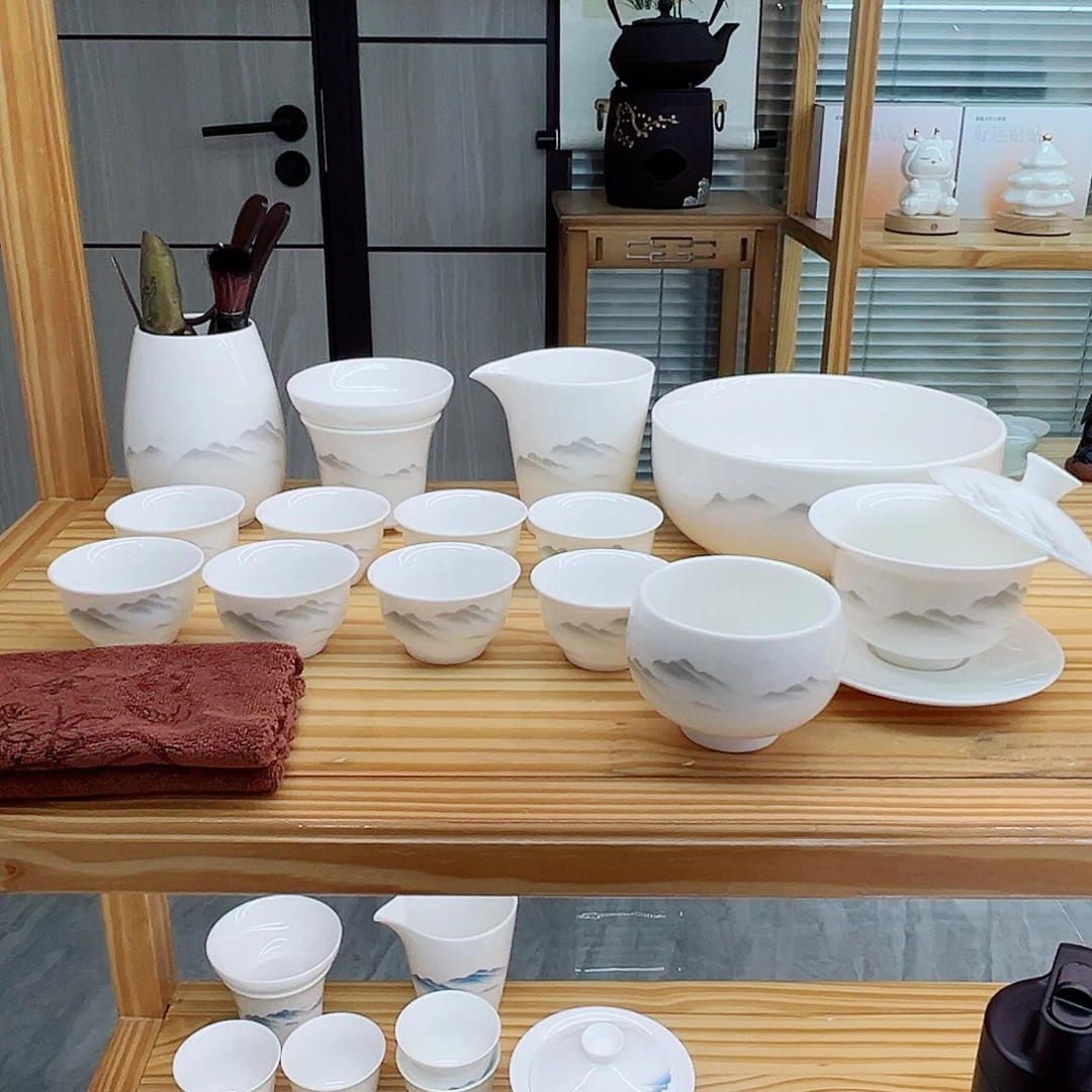 水墨群山12件加六君子加茶洗