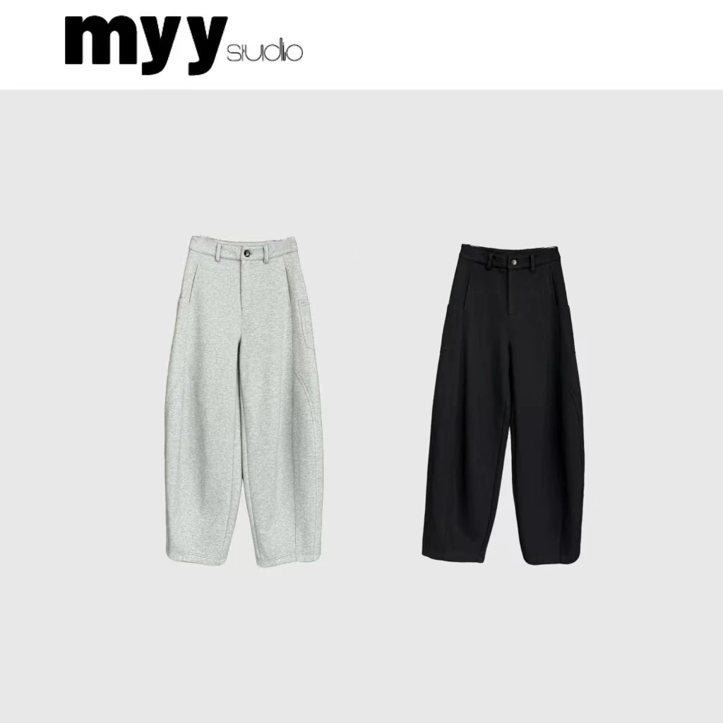 雨小琪“约会裤”阔腿弯刀裤女新款宽松慵懒风小个子遮肉显瘦