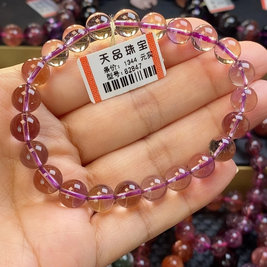 未镶嵌手链水晶紫黄晶手链82847