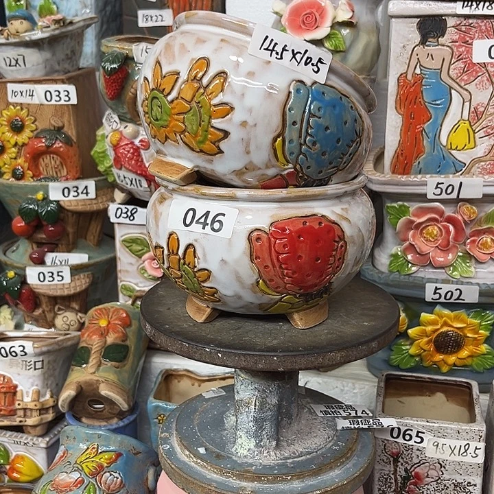 粗陶材质多肉花盆