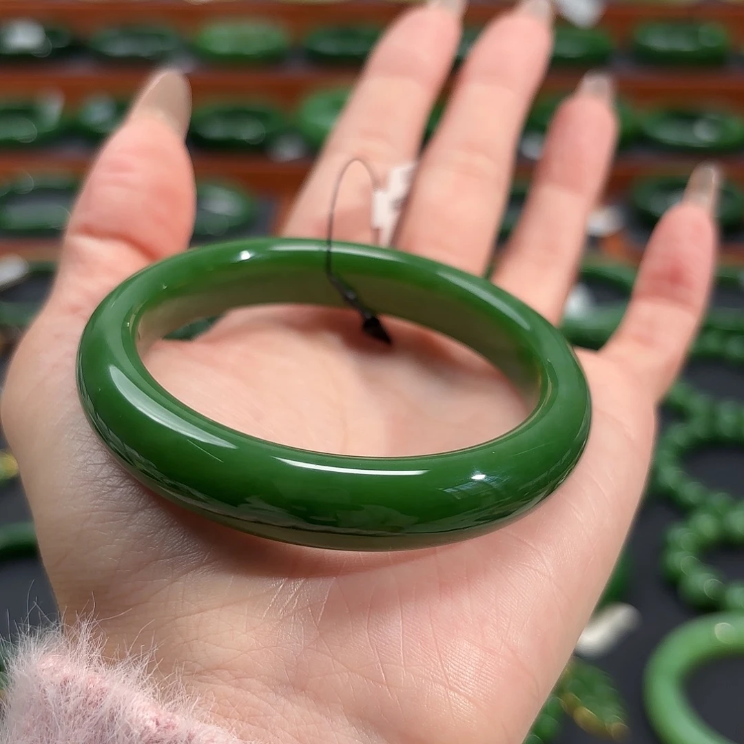 和田玉未镶嵌手镯54圈55圈