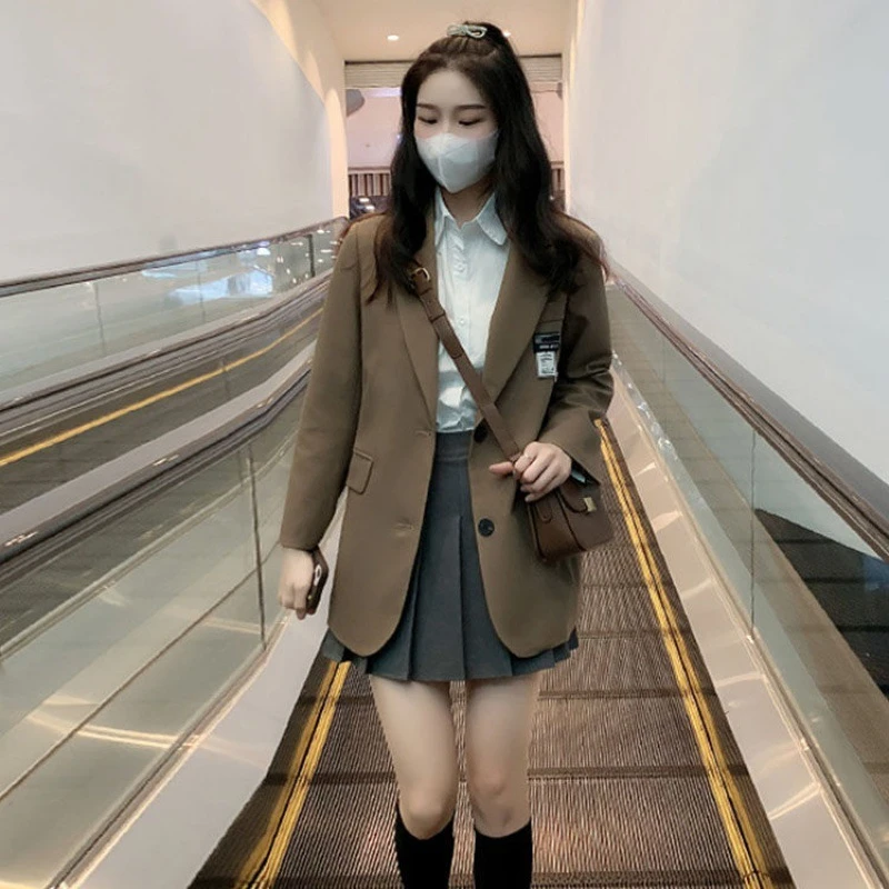 炸街高级女装外套秋季韩系百搭休闲小个子网红新款潮牌女装西服