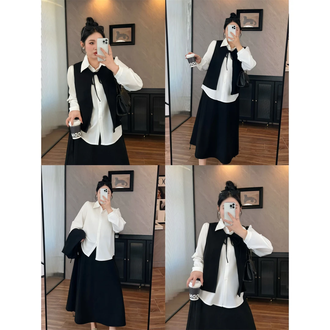 断码捡漏~安可絮语 / 开春穿搭法式简约套装12532花契200斤胖mm