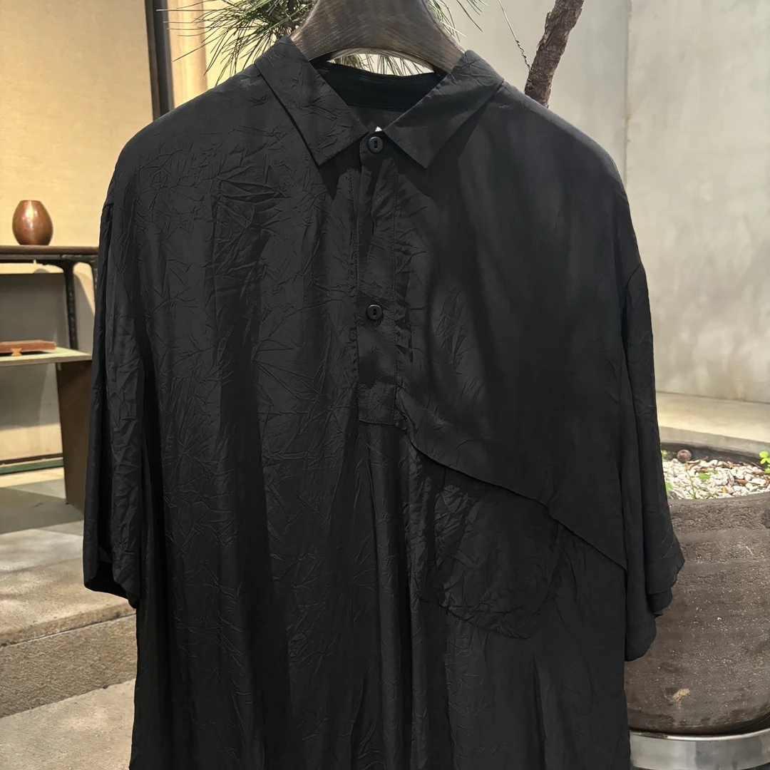 北纬三十度设计师品牌男士春夏季宽松凉感休闲舒适短袖