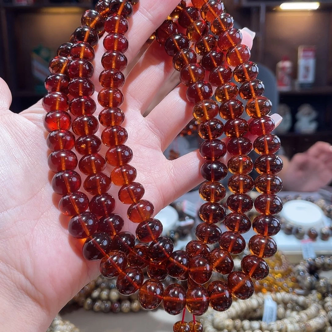 琥珀未镶嵌颈饰11m血