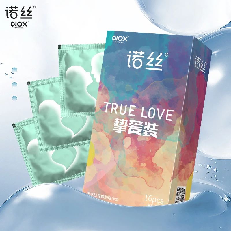 NOX/诺丝天然胶乳橡胶避孕套挚爱装16只花香水果味计生情趣套水润透薄中号男用安全套