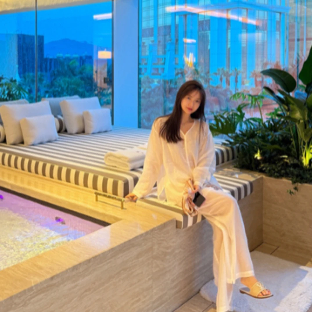 Tsuen荃壹 苎麻混纺素雅清新淡雅爆款套装