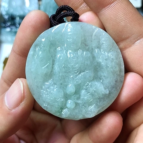 翡翠未镶嵌颈饰天然缅甸翡翠a货