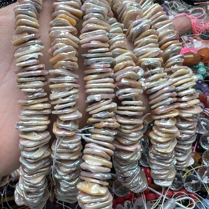 合金玛瑙/玉髓珠宝半成品一条12x17mm巴洛克