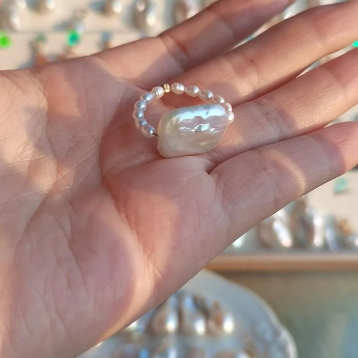 戒指未镶嵌淡水珍珠