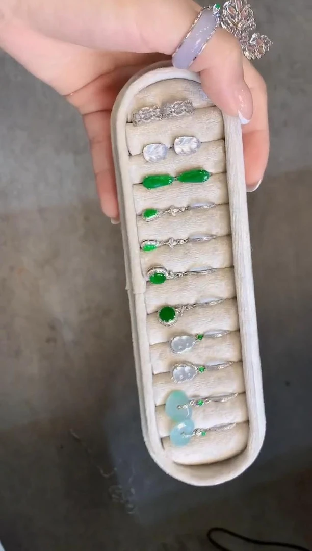 【云中意彩虹盘】18K金翡翠耳饰彩虹盘-多样性发货一件 dml+dwm