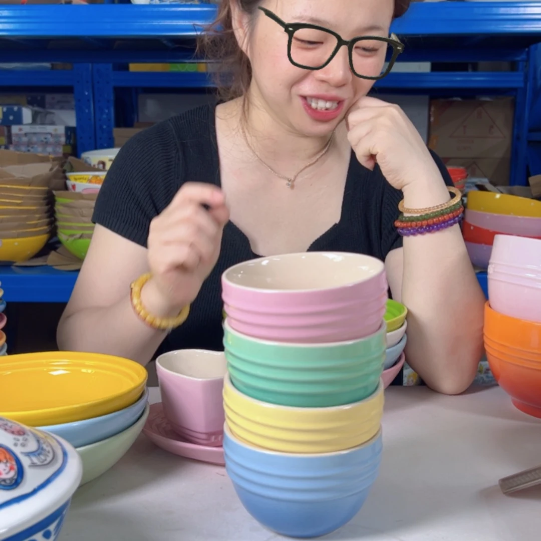 老姊妹家瓷器好漂亮10.5cm四色wan