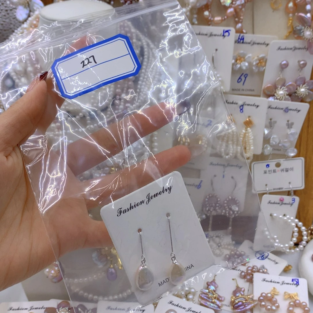 淡水珍珠耳饰银S925镶嵌