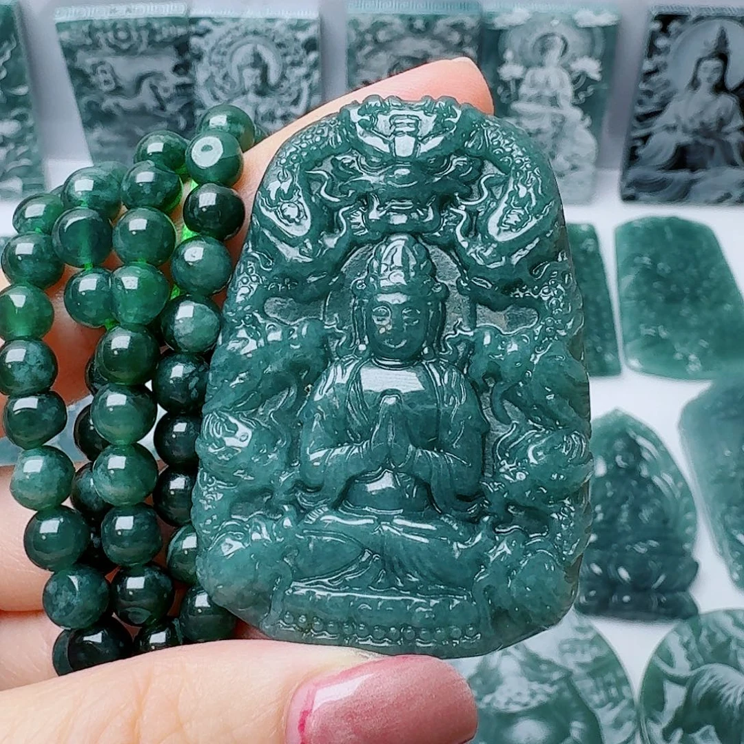 翡翠未镶嵌颈饰11