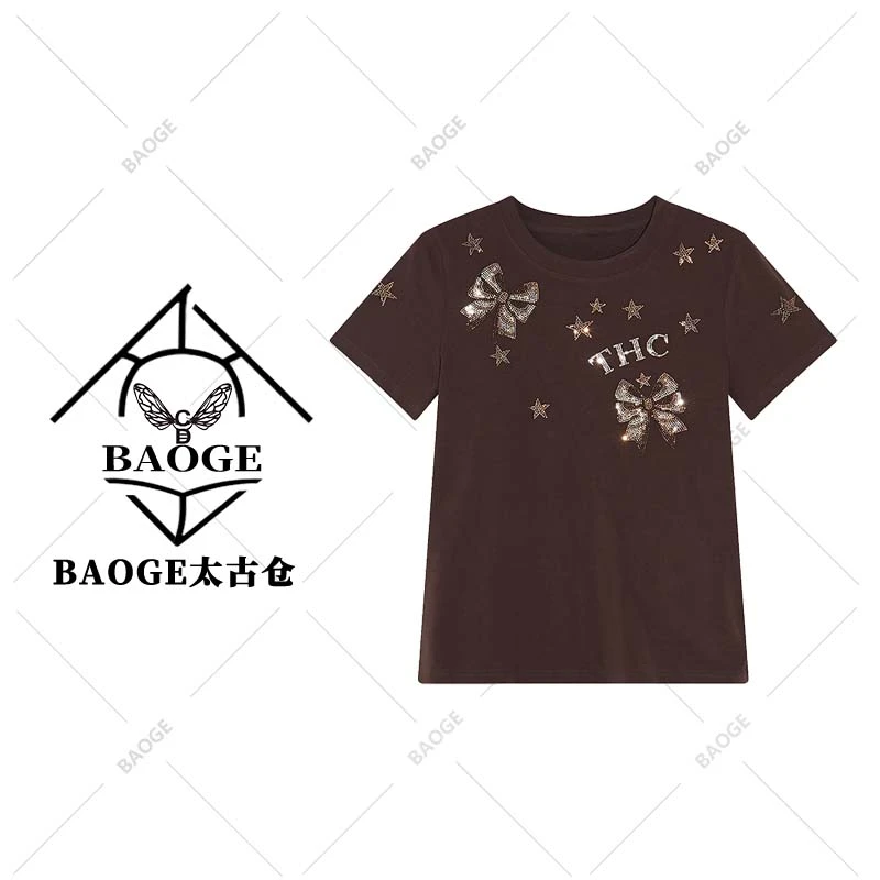 【BAOGE太古仓】A79298新款洋气百搭休闲短袖