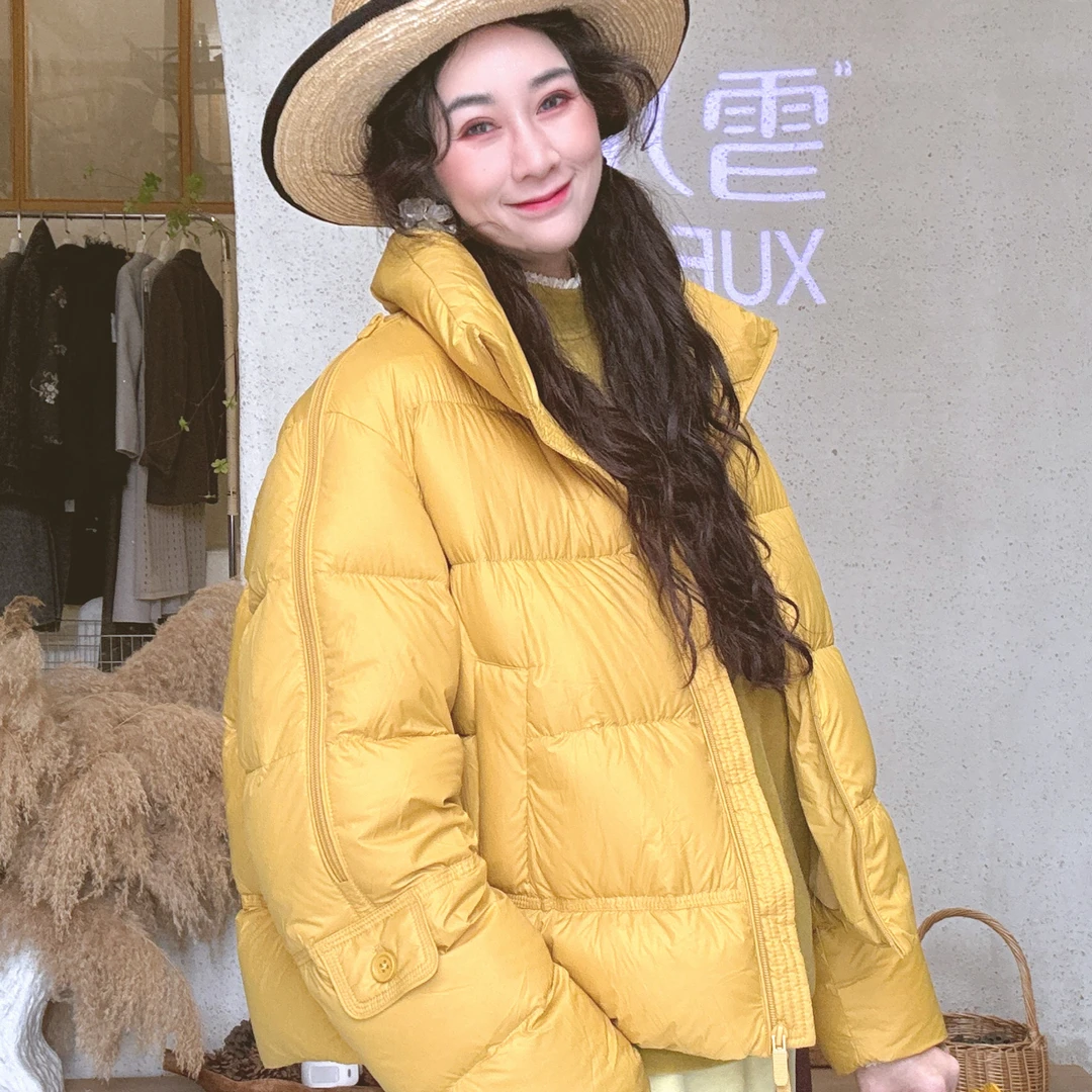 雪儿品集-拉链袖羽绒服