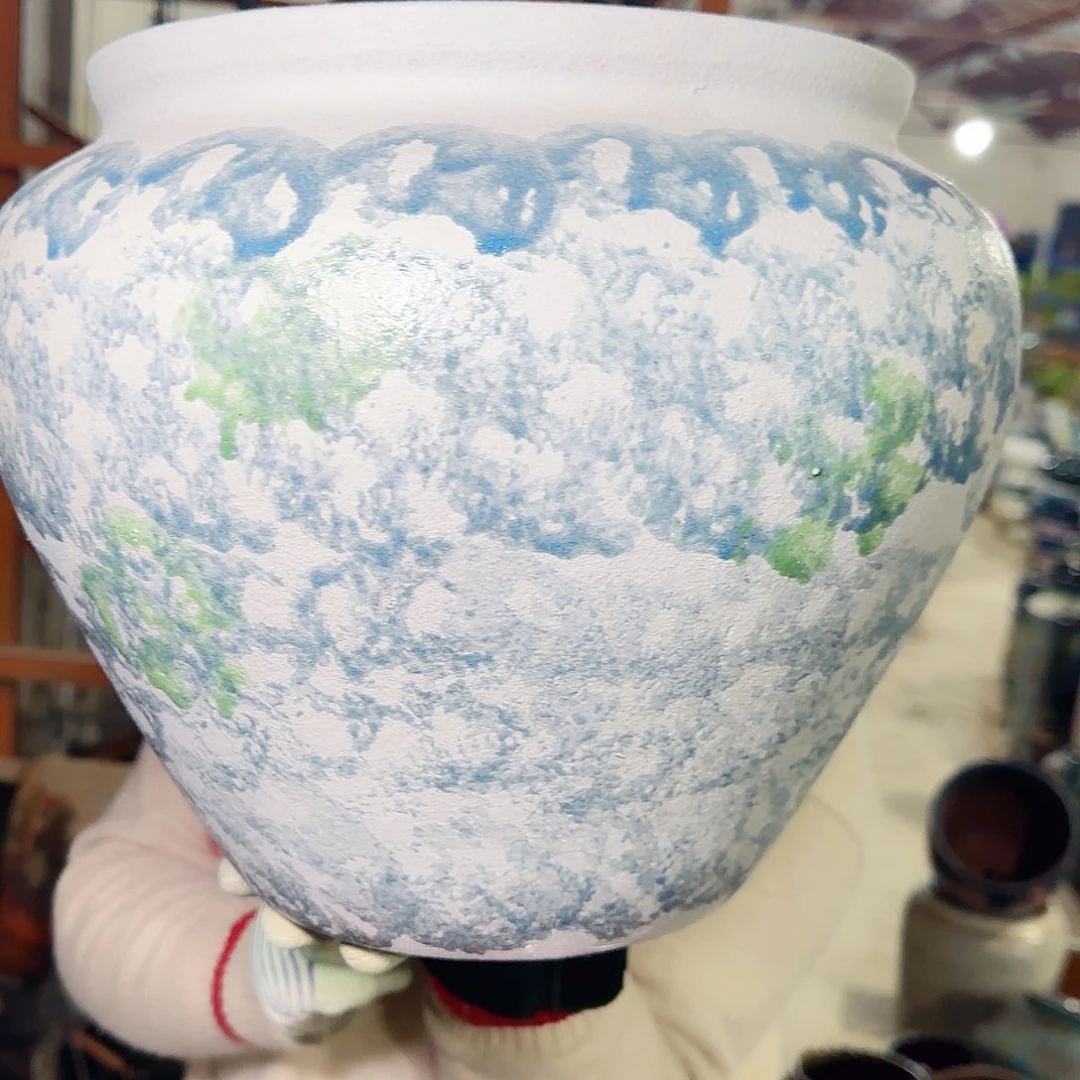 紫砂花盆高25口24