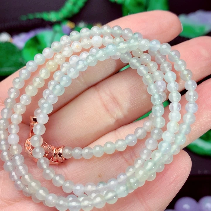 翡翠未镶嵌颈饰项链