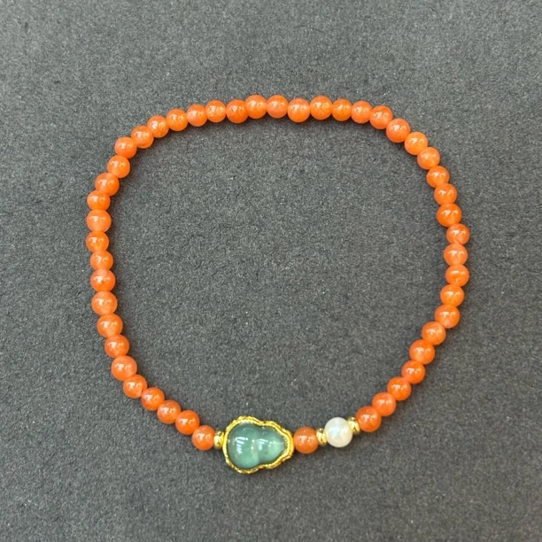 南红玛瑙翡翠葫芦珍珠k3手串2222