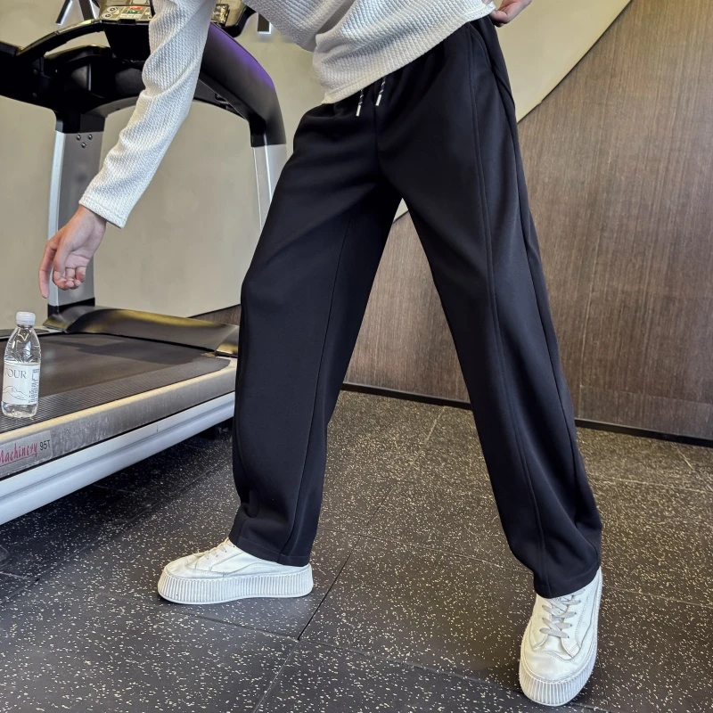 弯刀裤子男士运动裤春秋款香蕉裤2025男裤直筒休闲裤秋季卫裤男