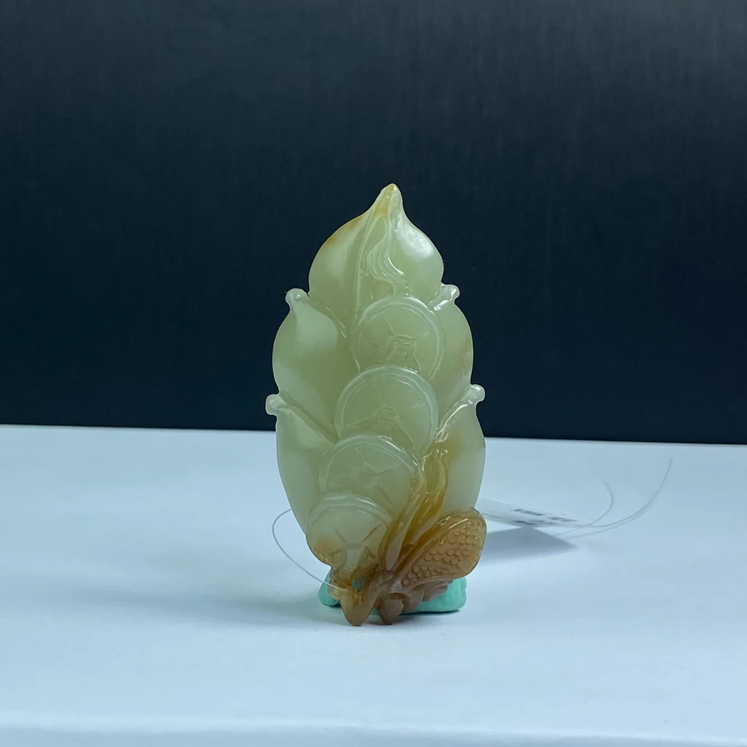 AK6073D 和田玉 蝉叶聚财