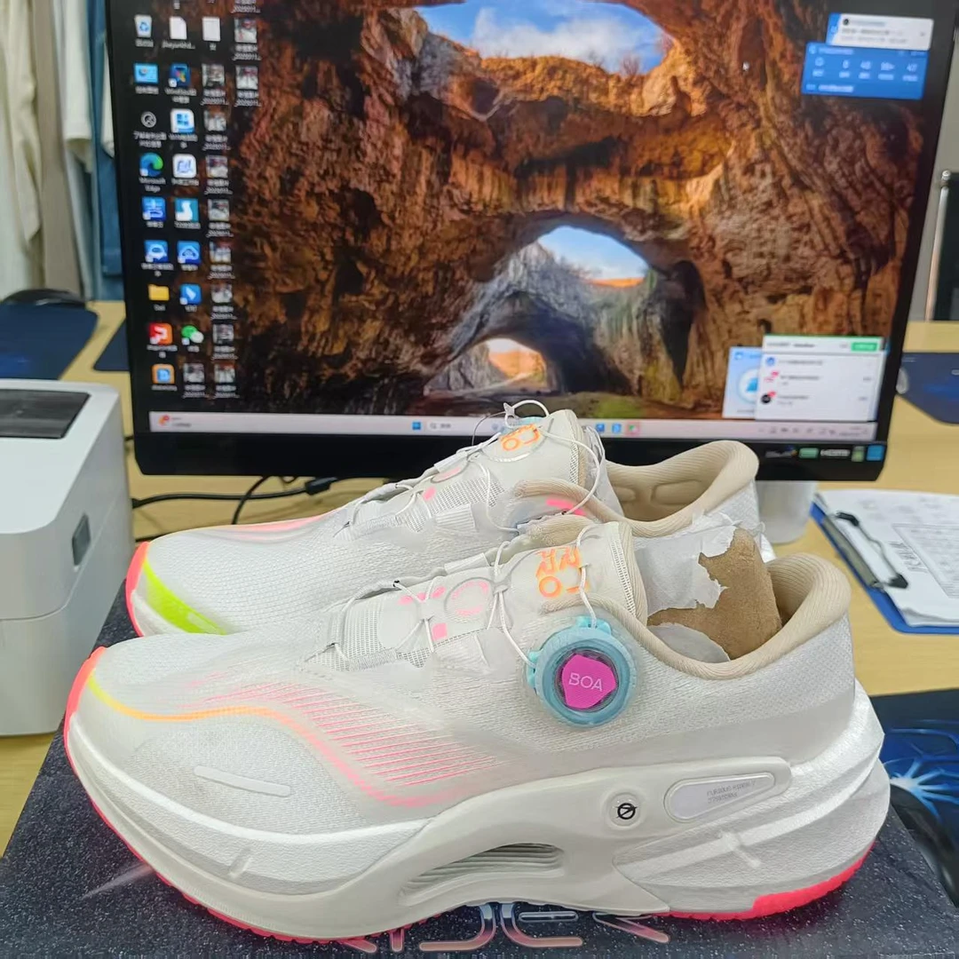 《B品以直播展示为准》-左脚面微脏（X653】李宁女子运动鞋ARZU00