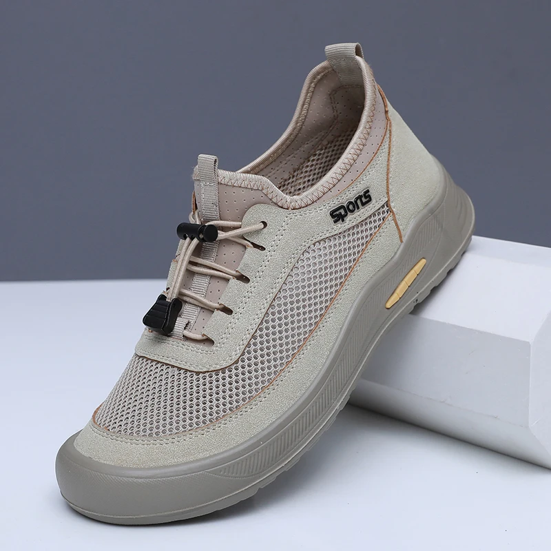 2025夏季新款轻便老北京布鞋透气中老年网面鞋平底舒适休闲爸爸鞋