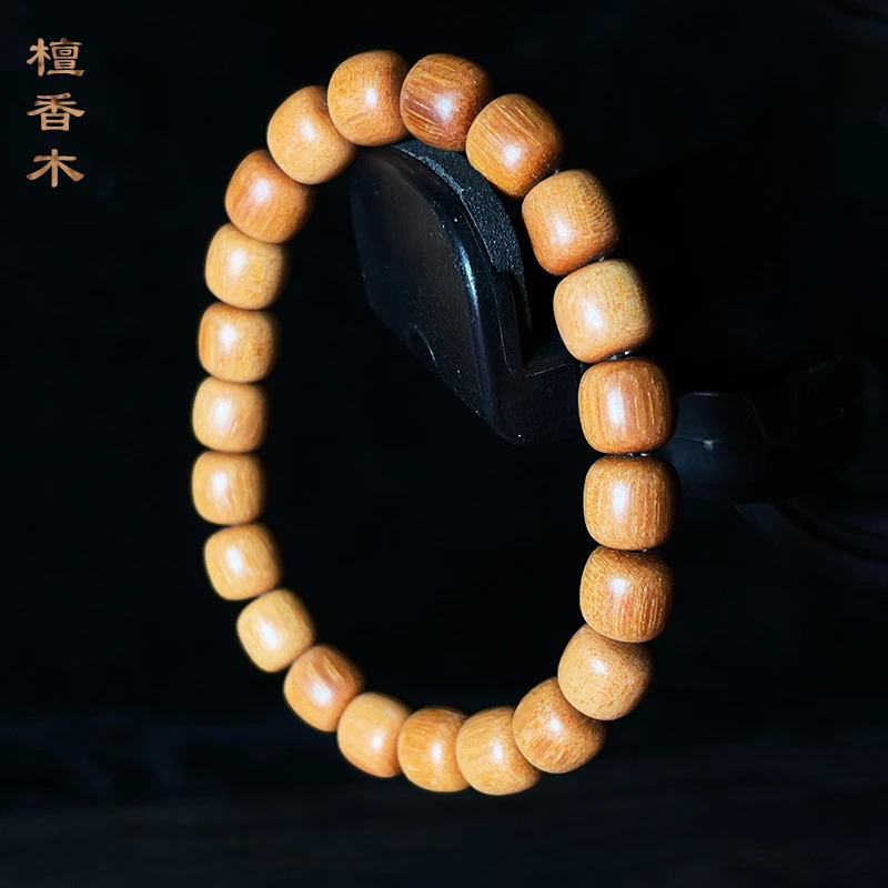 [直播专属]A124山檀香木手串简约百搭老型珠木质盘玩念珠手链单圈