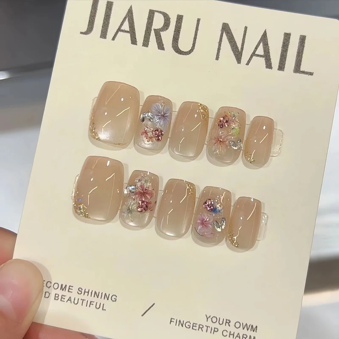 春夏干枯小花美甲片