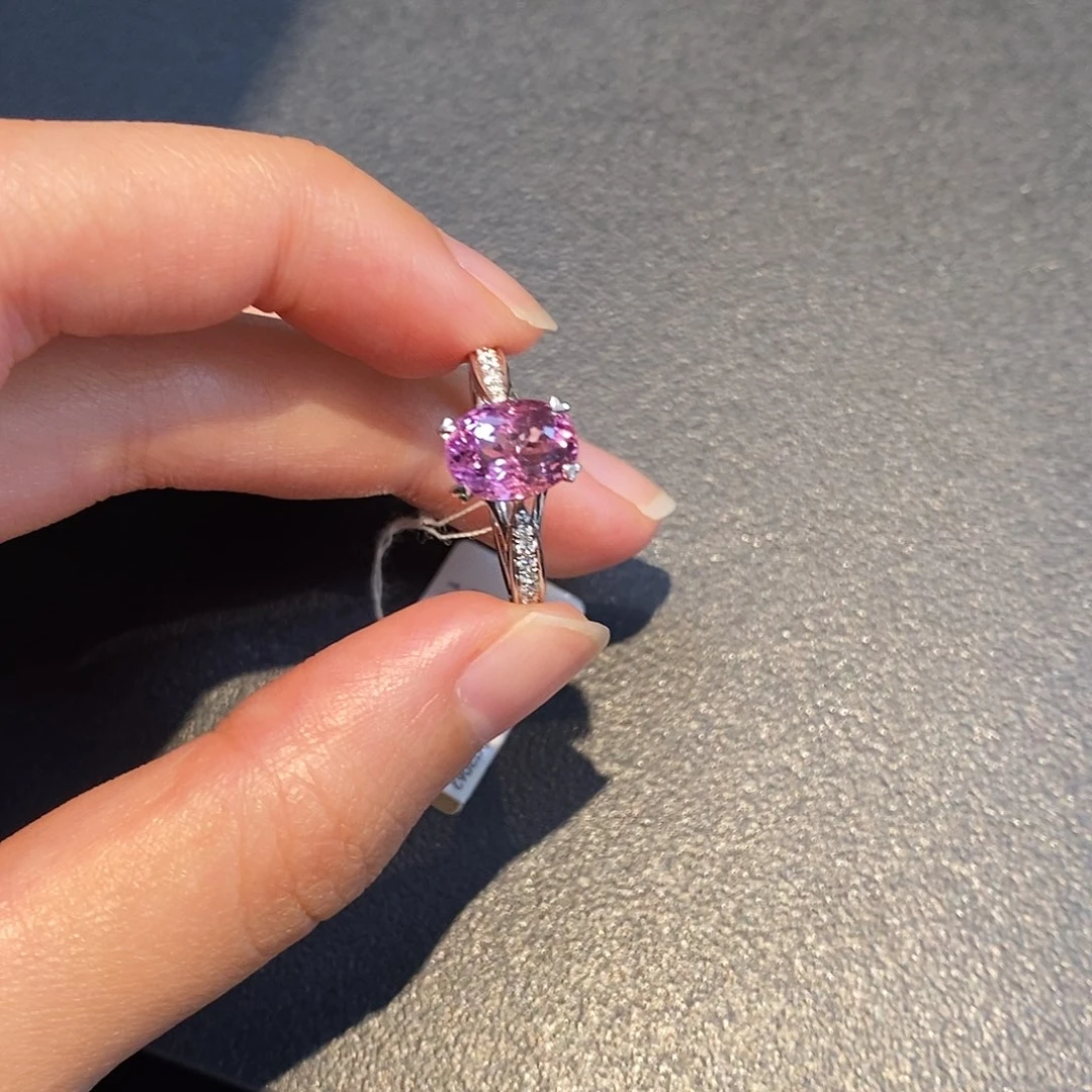 碧玺戒指18K金镶嵌绝绝子心动色