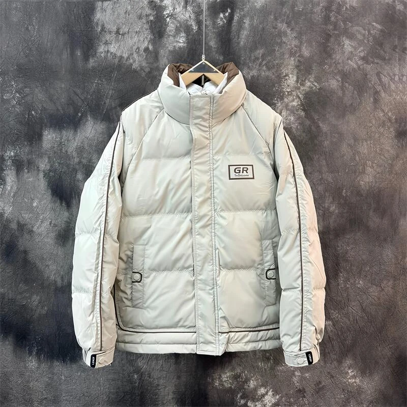 Dai Shu/袋鼠男士立领休闲时尚白鸭绒羽绒服冬季百搭保暖加厚外套