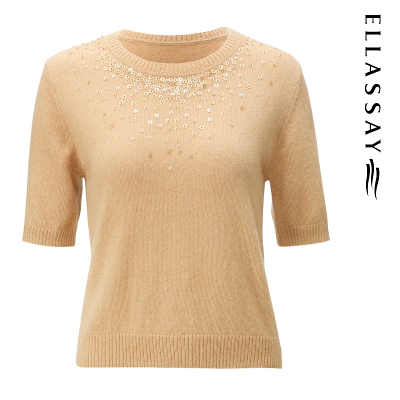 ELLASSAY歌力思2025春夏新款优雅气质针织衫女E366M012DX