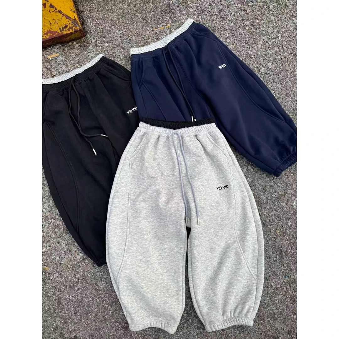 三色加绒休闲卫裤