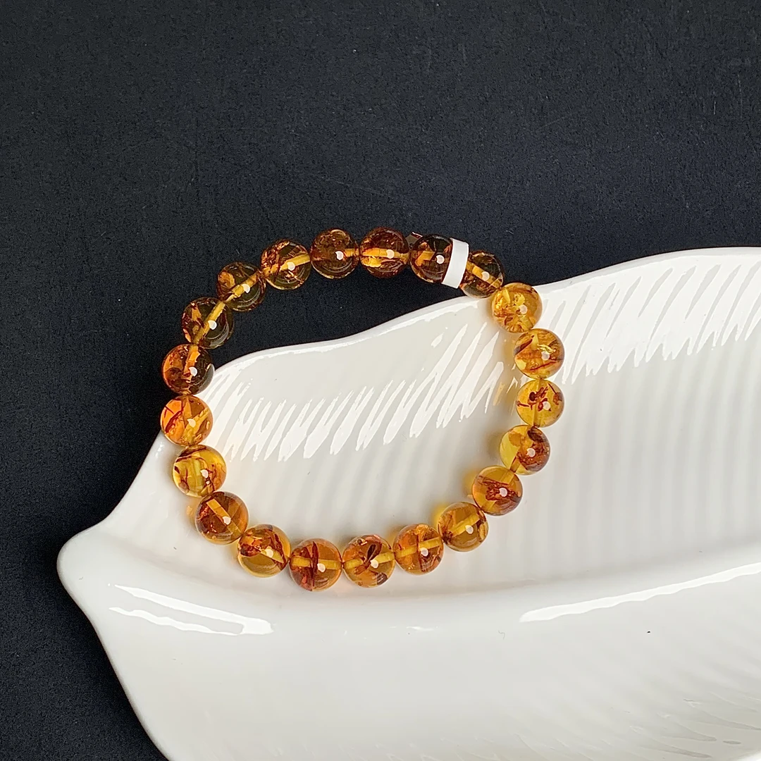 花珀单圈手串K28多样性发其一