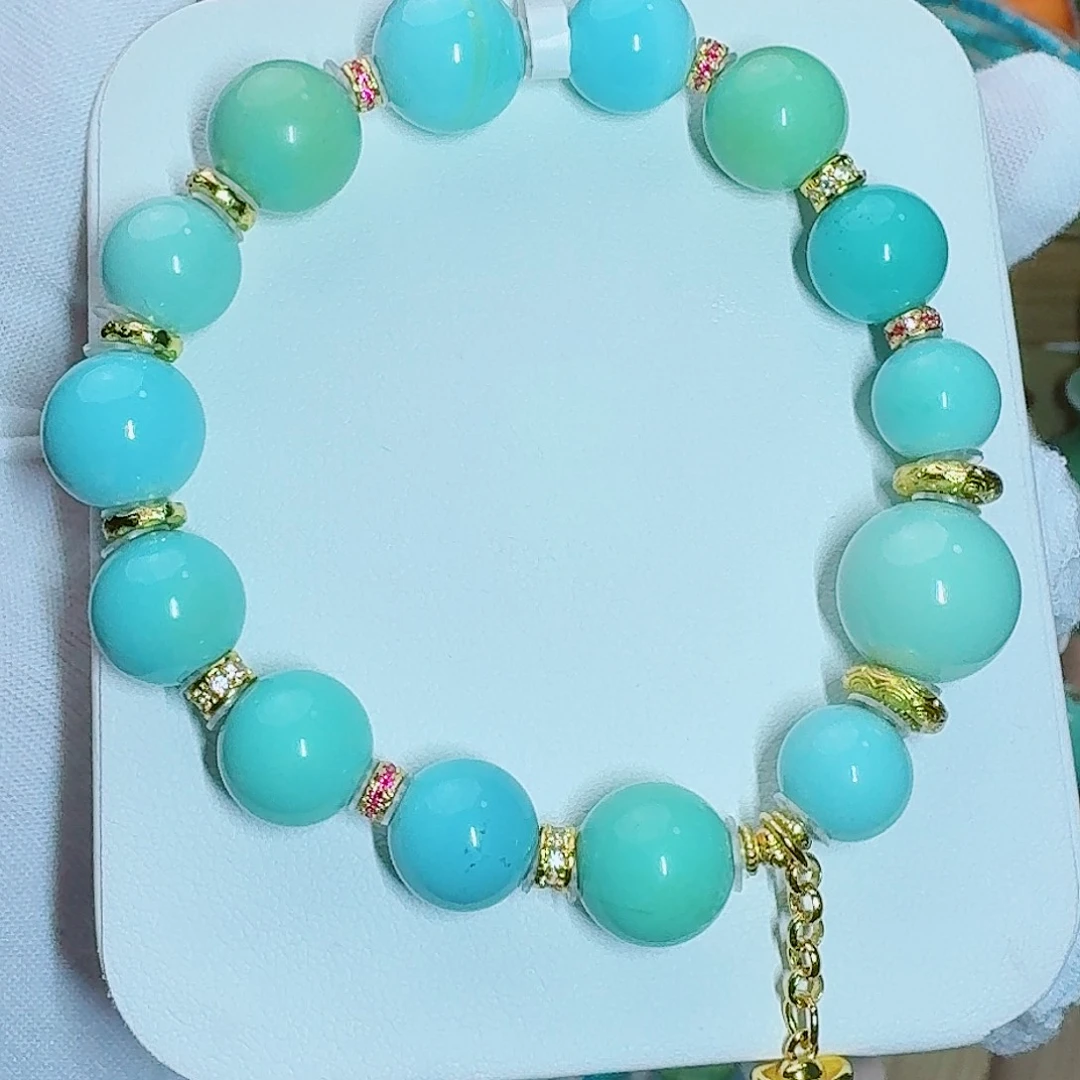 绿松石未镶嵌珠宝奇石精品圆珠多宝手串