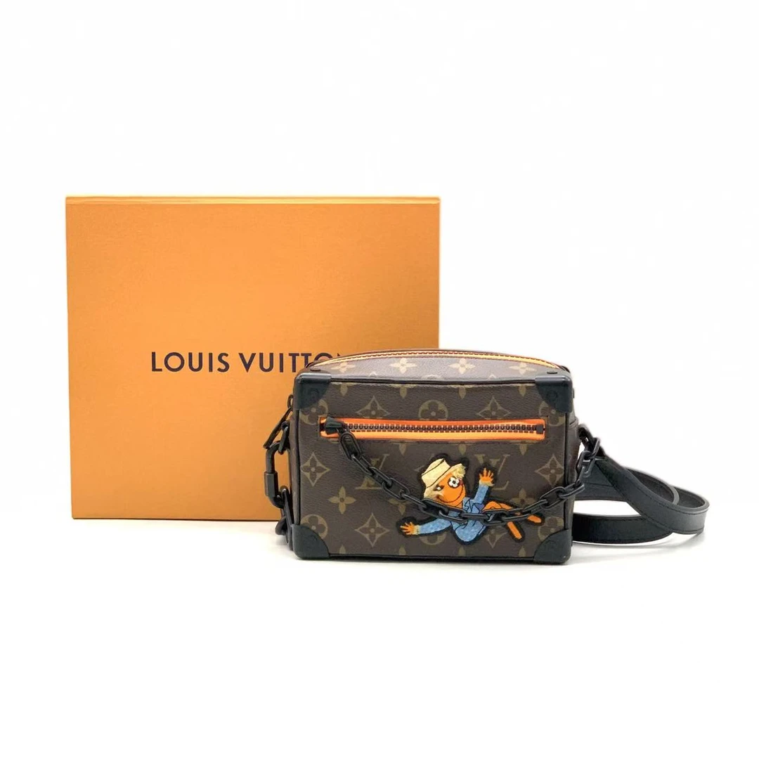 99新 LouisVuitton/路易威登 【安则专属】老花稻草人小号软盒子包