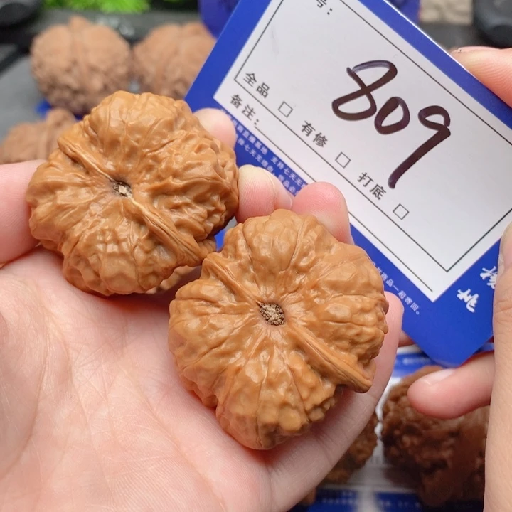 把件桃核空*39蛤蟆头809号牌