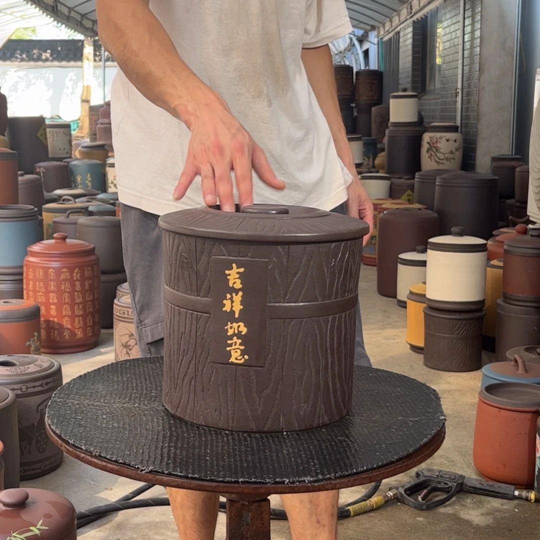 紫砂茶叶罐8 饼茶叶罐