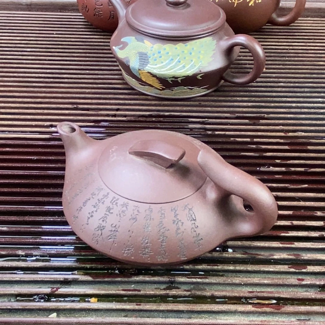 紫砂茶壶白4  陈晔 一帆风顺 紫泥