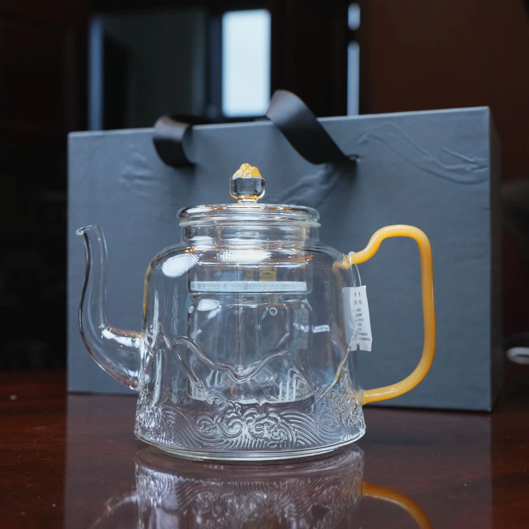 品牌正品 纯人工手作A 级加厚高硼硅材质蒸煮茶漏煮茶壶
