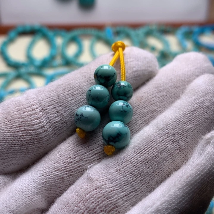 绿松石未镶嵌弟子珠