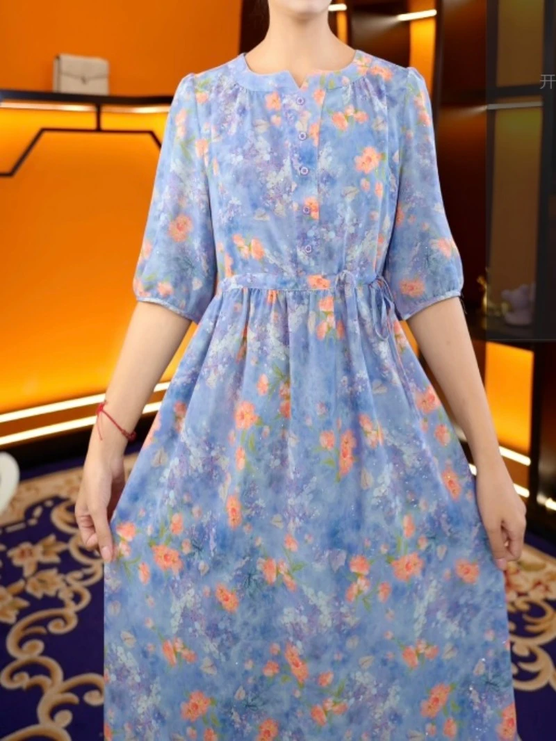 【漫夏繁花】夏季新款气质显白百搭连衣裙21170